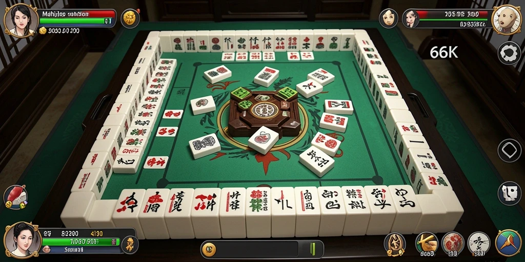 Screenshot gameplay Mahjong yang menarik dan menantang di 66K.