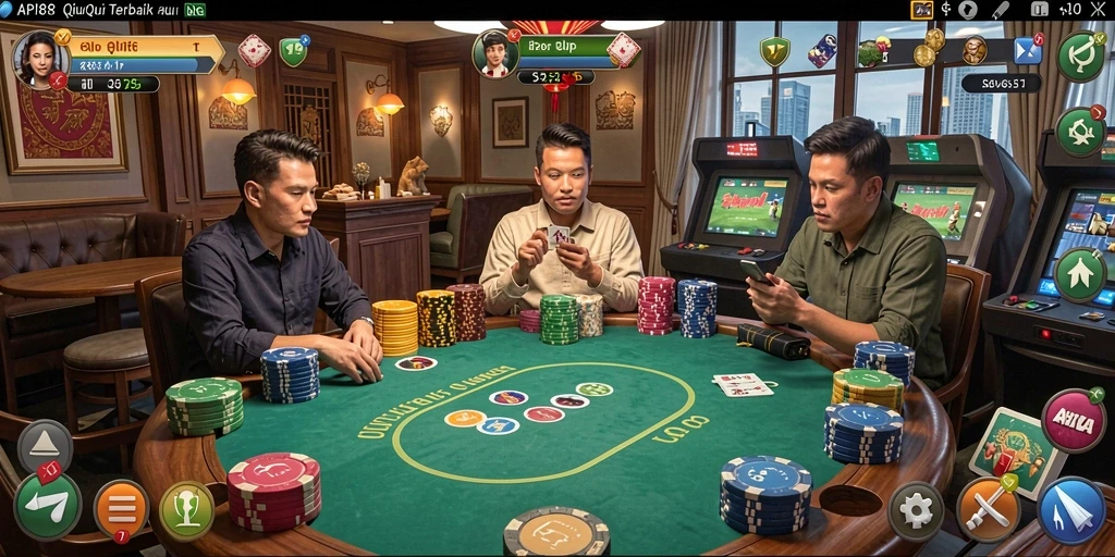 Screenshot gameplay API88 yang menunjukkan keseruan QiuQiu.