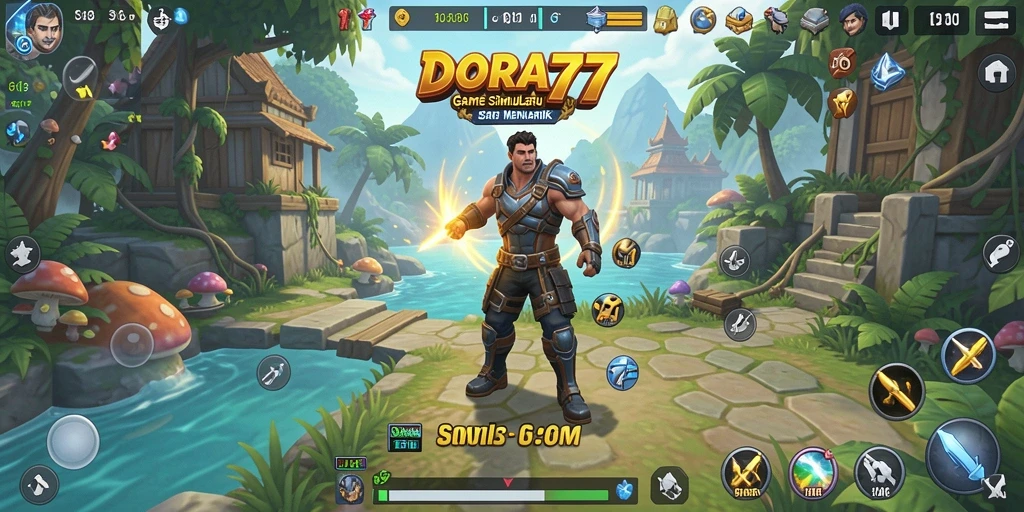 Gameplay seru dan interaktif dari DORA77 yang menonjol.