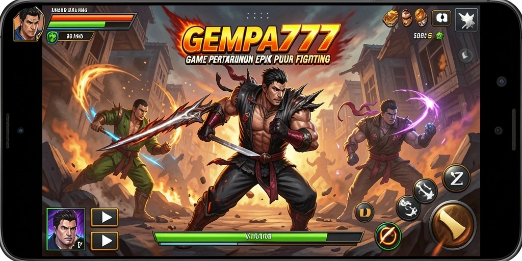 Tampilan pertarungan yang intens dalam GEMPA777 dengan grafis menarik.