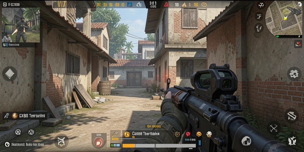 Gameplay GX88 yang intens dan seru dalam pertempuran FPS.