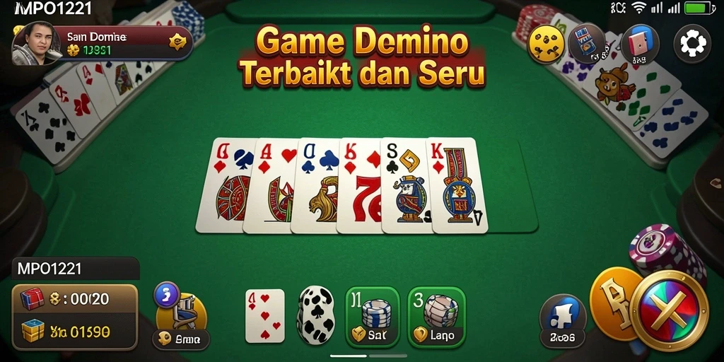 Screenshot gameplay Domino yang menarik di MPO1221.