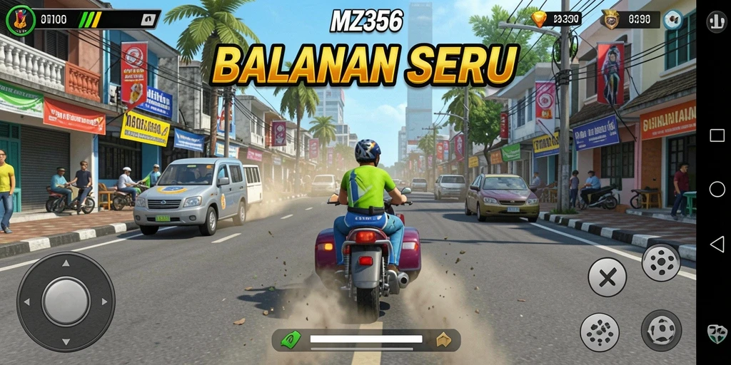 Tampilan gameplay seru dari MZ356 yang memacu adrenalin.