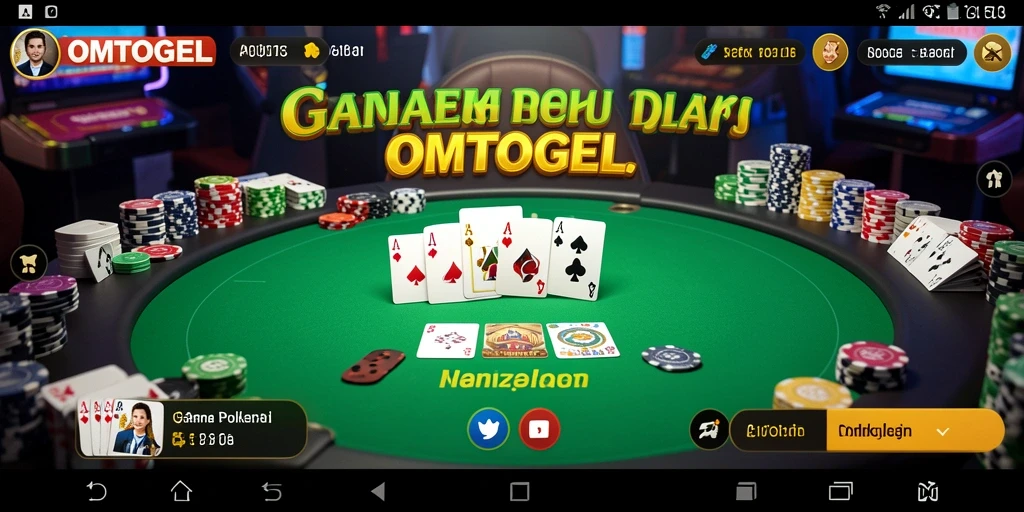 Screenshot utama OMTOGEL menampilkan gameplay poker yang seru.