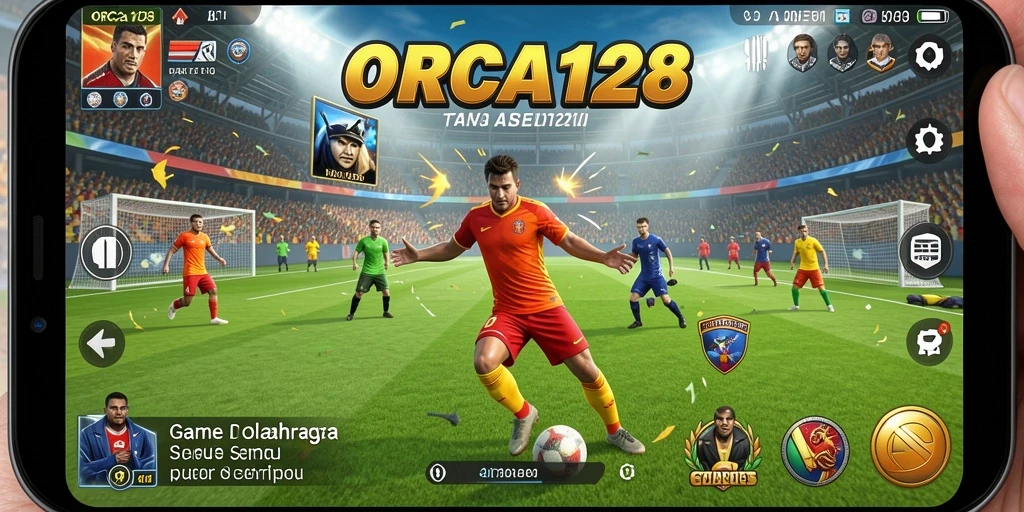 Tampilan menarik dari gameplay ORCA128 yang penuh aksi olahraga.