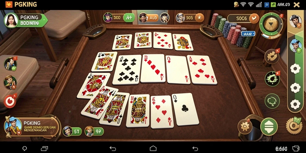 Tampilan seru dari gameplay Domino PGKING yang penuh tantangan.