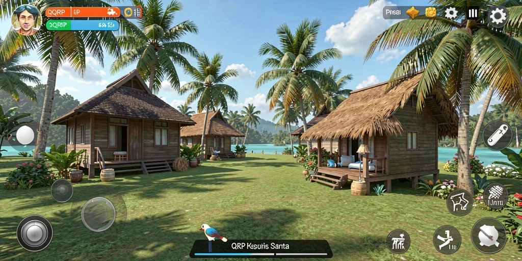 Tampilan gameplay QQRP dengan karakter dan level yang menarik.