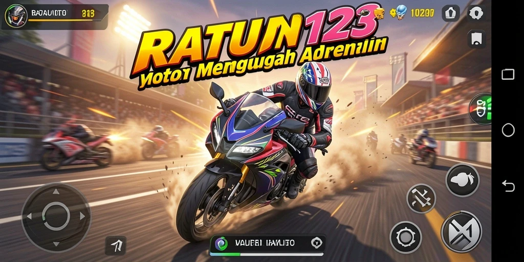Tampilan gameplay menegangkan di RATU123 dengan berbagai trek yang menguji kecepatan.