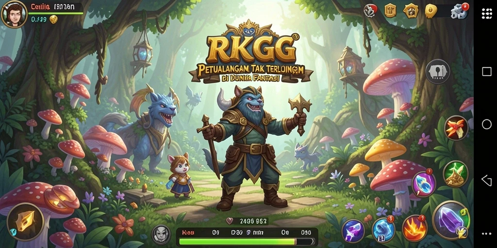 Screenshot utama RKGG menampilkan aksi seru dalam petualangan yang mendebarkan.