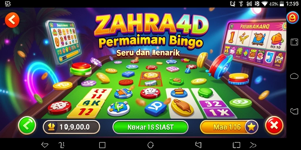 Tampilan gameplay Bingo yang seru dan interaktif di ZAHRA4D.