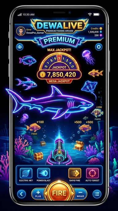 Tampilan aplikasi dewalive yang ramah pengguna dan intuitif.
